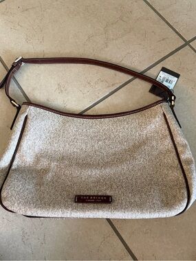 The Bridge Beige & Brown Shoulder Bag